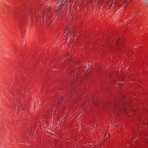 Faux fur satin lined multi colored scarf - Picture 3 of 6